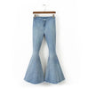 Fashion High Waist Flare Jeans Women Bell Bottom Denim