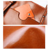 Women Oil PU Leather Tote Handbags