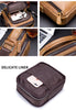 BULLCAPTAIN 2019 Men's Leather Fashion Zip Crossbody Bag