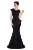 Asymmetric Pleats Detail Elegant Long Party Dress
