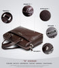 P. Kuone Genuine Man Leather Briefcase