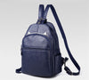 Women Backpacks Casual Black Soft Leather Multifunction Zipper