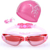 Cooling Swimming Goggles with Hat + Ear Plug + Nose Clip