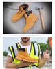 Safety Work Style Men Shoes Yellow Lace Up Steel Toe