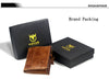 BULLCAPTAIN Genuine Cow Leather Men Wallet