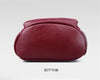 Women Backpacks Casual Black Soft Leather Multifunction Zipper