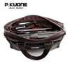 P. Kuone Genuine Man Leather Briefcase