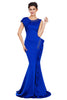 Asymmetric Pleats Detail Elegant Long Party Dress