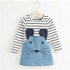 TANGUOANT Striped  Girl Dresses