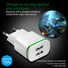 XEDAIN EU/USA Plug 2 Ports LED Light USB Charger