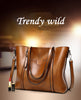 Women bag Oil wax Leather Handbags