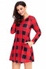 Black Red Plaid Mini Dress