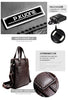 P. Kuone Genuine Man Leather Briefcase