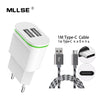 US EU Plug 2 Ports USB Charger