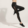 Fashion Mesh Splice Fitness Leggings Women Slim Black