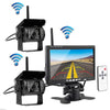 Podofo Wireless Car Reverse Reversing Dual Backup Rear View Camera