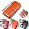 Oil Leather Long Hasp Wallet