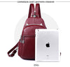 Women Backpacks Casual Black Soft Leather Multifunction Zipper