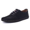 US Size 6.5-11 Men Hand Stitching Soft Sole Casual Lace Up Oxfords Shoes