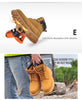 Safety Work Style Men Shoes Yellow Lace Up Steel Toe