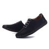 US Size 6.5-11 Men Hand Stitching Soft Sole Casual Lace Up Oxfords Shoes