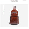 GSQ Hot Genuine Leather Men Crossbody Coffee Chest  Bags