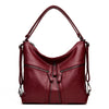 Women Multiple-used Pu Leather Backpack Crossbody Bag