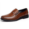 Men’s Brown Oxford Shoes Leather Work Business Dress Loafers