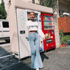 Fashion High Waist Flare Jeans Women Bell Bottom Denim