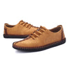 US Size 6.5-11 Men Hand Stitching Soft Sole Casual Lace Up Oxfords Shoes