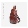 GSQ Hot Genuine Leather Men Crossbody Coffee Chest  Bags