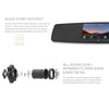 YI Mirror Dash Cam Dual Dashboard Camera Recorder Touch Screen