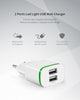 XEDAIN EU/USA Plug 2 Ports LED Light USB Charger