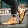 US Size 6.5-11 Men Hand Stitching Soft Sole Casual Lace Up Oxfords Shoes