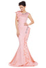 Asymmetric Pleats Detail Elegant Long Party Dress