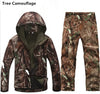Men Outdoor Hiking and Hunting Clothes Camouflage Jacket + Pants