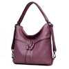 Women Multiple-used Pu Leather Backpack Crossbody Bag