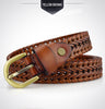 DINISITON Weaving Belt Designer Genuine Leather Belts for Women