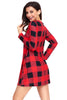 Black Red Plaid Mini Dress