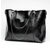 Women Oil PU Leather Tote Handbags