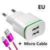 XEDAIN EU/USA Plug 2 Ports LED Light USB Charger