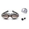 Cooling Swimming Goggles with Hat + Ear Plug + Nose Clip
