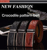 Dinisiton Men Genuine Leather Crocodile Belt