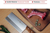 SHUOOGE 8 inch Stainless Steel Cleaver Butcher Knife