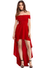 High Low Hem Off Shoulder Party Dress