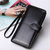 Oil Leather Long Hasp Wallet