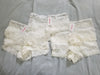 Lot of 7 Women Floral Lace Bikini Boy shorts Panties White