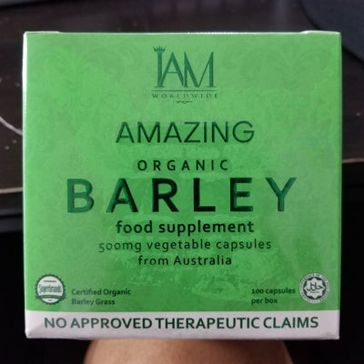 Amazing Organic Barley Capsule from Australia 100 Capsules x 500 mg