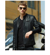 Varsanol Causal Leather Jackets for Men