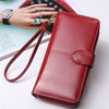 Oil Leather Long Hasp Wallet
